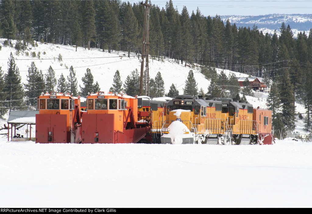 Snow removal team at Truckee yard.